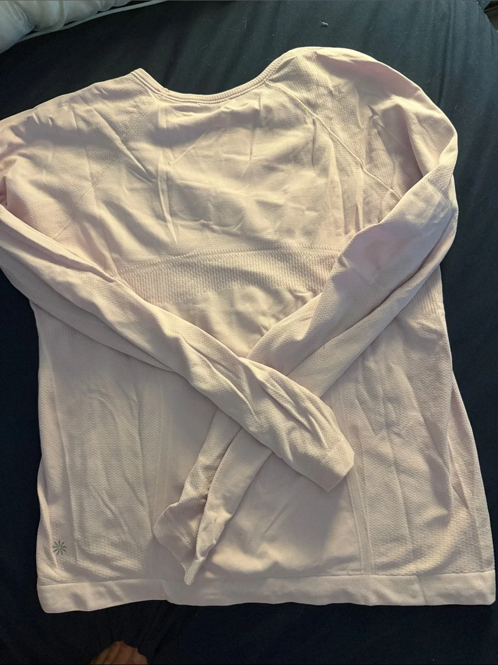 Athleta girl Light Pink Long Sleeve Tee